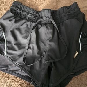 Avia Women's Black and Gray Athletic Shorts